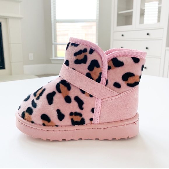 Little Star Pink Leopard Boots Warm-92F - Picture 3 of 9